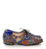 ENIGMA - buty na płaskim obcasie do ćwiczeń tanecznych, Niebieskie kwiaty