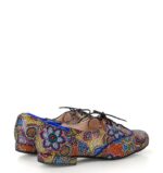 ENIGMA - buty na płaskim obcasie do ćwiczeń tanecznych, Niebieskie kwiaty - obrazek 4