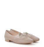 FLORES - beżowe buty na płaskim obcasie do ćwiczeń tanecznych - obrazek 2