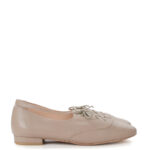 FLORES - beżowe buty na płaskim obcasie do ćwiczeń tanecznych