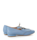 FLORES - buty na płaskim obcasie do ćwiczeń tanecznych, błękitne - obrazek 3