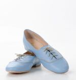FLORES - buty na płaskim obcasie do ćwiczeń tanecznych, błękitne - obrazek 5