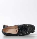 FLORES - buty na płaskim obcasie do ćwiczeń tanecznych, czarny melanż - obrazek 5