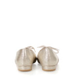 FLORES - złote buty na płaskim obcasie do ćwiczeń tanecznych, wzorek - obrazek 4