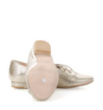 FLORES - złote buty na płaskim obcasie do ćwiczeń tanecznych, wzorek - obrazek 3