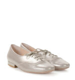 FLORES - buty na płaskim obcasie do ćwiczeń tanecznych, złoty - obrazek 3