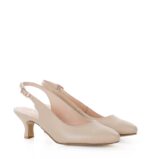 GABI - beż perła czółenka z odkrytą piętą - obrazek 2