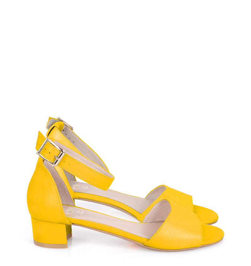 Gina-01-nessi-zolty-9113.png GINA - żółte sandałki na niskim obcasie - obrazek 1