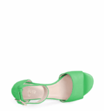 GINA - zielone sandałki na niskim obcasie - obrazek 2