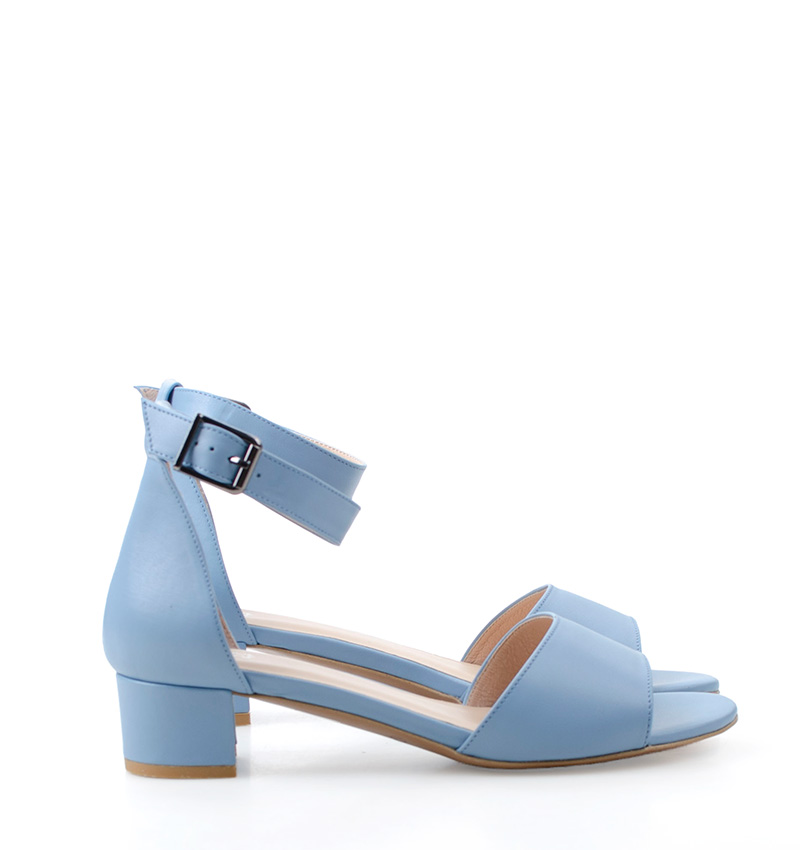 Gina-jniebieskie.jpg GINA - Niebieskie sandałki na niskim obcasie - obrazek 1
