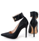 GLORIA - Czarne szpilki z szerokim paskiem - obrazek 7