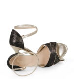 JOELLE- Czarno-złote sandałki do tańca - obrazek 5