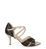 JOELLE- Czarno-złote sandałki do tańca - obrazek 2