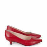 JESSICA - Czerwone szpilki niski obcas mat