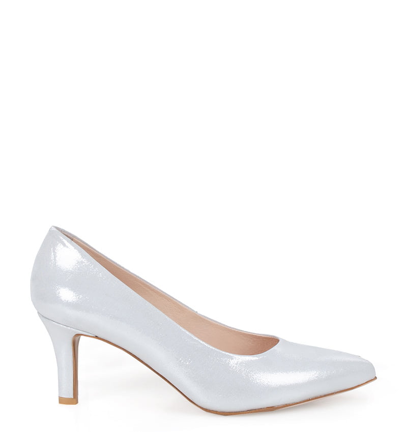 Joan-srebrne.jpg JOAN - Srebrne satynowane szpilki średni obcas - obrazek 1