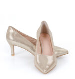 JOAN - Złote szpilki średni obcas - obrazek 6