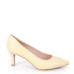 JOAN - Żółte szpilki średni obcas