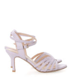 KAYLA - lila sandałki do tańca w paseczki