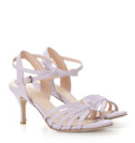 KAYLA - lila sandałki do tańca w paseczki - obrazek 2