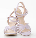 KAYLA - lila sandałki do tańca w paseczki - obrazek 5