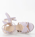 KAYLA - lila sandałki do tańca w paseczki - obrazek 4