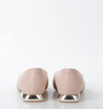 KORA - jasnoróżowe baleriny licowa skóra na płaskim obcasie - obrazek 5