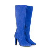 SYLVIA - Niebieskie kozaki do kolana na słupku - obrazek 2