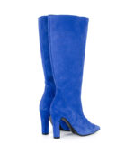 SYLVIA - Niebieskie kozaki do kolana na słupku - obrazek 3