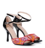 TERESE - Sandałki do tańca czarno-czerwone - obrazek 3
