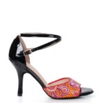 TERESE - Sandałki do tańca czarno-czerwone