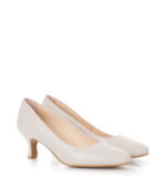 MAVIS - Beżowe czółenka na niskim obcasie - obrazek 7