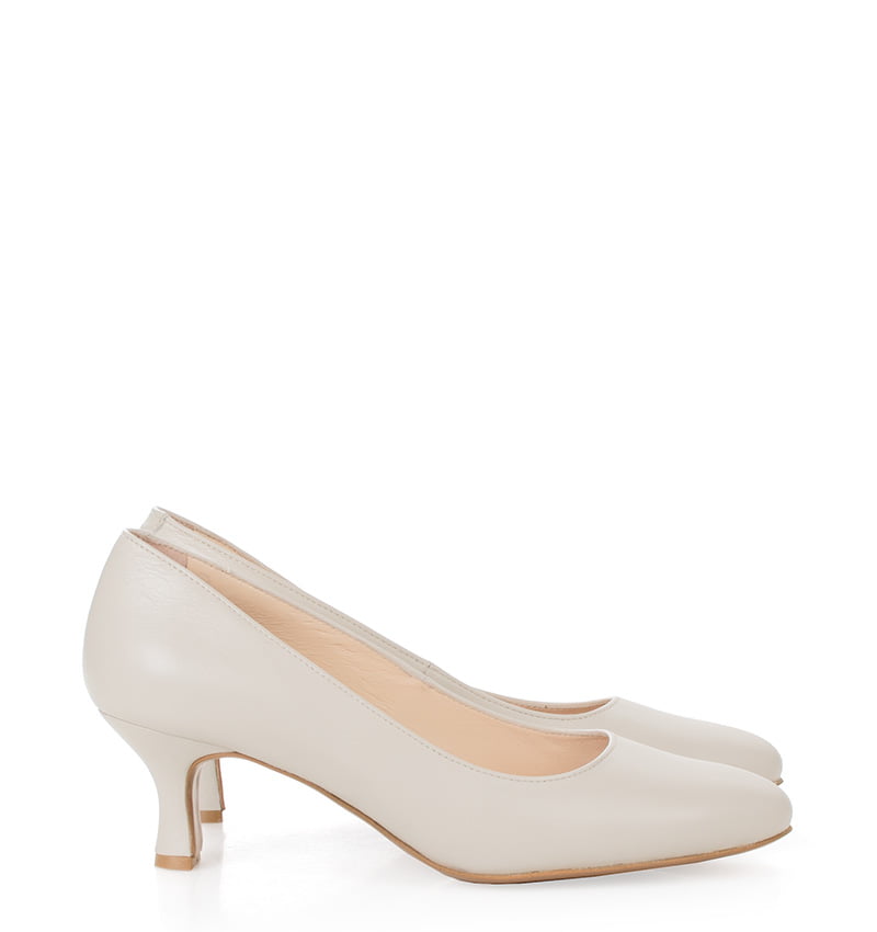 MAVIS-be09.jpg MAVIS - Beżowe czółenka na niskim obcasie - obrazek 1