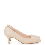 MAVIS -beż perłowy czółenka na niskim obcasie