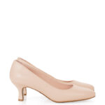 MAVIS -pudrowy róż czółenka na niskim obcasie