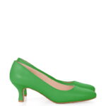 MAVIS - Zielone czółenka na niskim obcasie