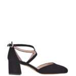 MONICA - Czarne czółenka na niskim słupku