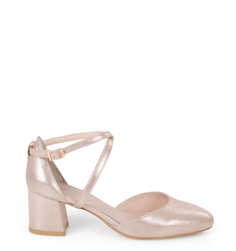 MONICA-rose-gold-MM06.jpg MONICA - Złoto-różowe czółenka na słupku - obrazek 1