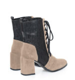 MADISON - Beżowe botki za kostki na słupku - obrazek 3