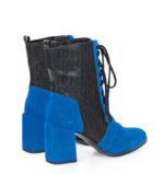 MADISON - Niebieskie botki za kostki na słupku - obrazek 3