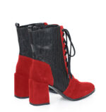 MADISON - Czerwone botki za kostki na słupku - obrazek 3