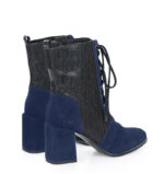 MADISON - Granatowe botki za kostki na słupku - obrazek 3