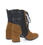 MADISON - Brązowe botki za kostki na słupku - obrazek 3