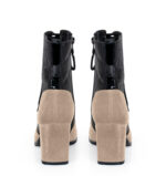 MADISON - Beżowe botki za kostki na słupku - obrazek 4