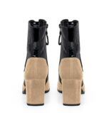 MADISON - Jasno beżowe botki za kostki na słupku - obrazek 4