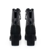 MADISON - Czarne botki za kostki na słupku - obrazek 5