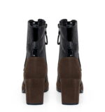 MADISON - Ciemno brązowe botki za kostki na słupku - obrazek 4
