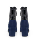MADISON - Granatowe botki za kostki na słupku - obrazek 4