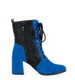 MADISON - Niebieskie botki za kostki na słupku - obrazek 5