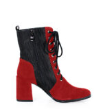 MADISON - Czerwone botki za kostki na słupku - obrazek 5