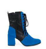 MADISON - Niebieskie botki za kostki na słupku